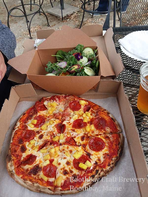 Boothbay Craft Brewery - "Camden Pizza" and Farmers Salad