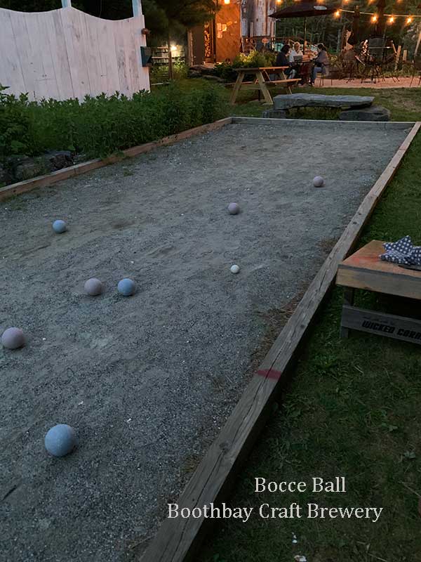 Boothbay Craft Brewery, Taphouse & RV Resort - Bocce Ball Court - Beer Garden